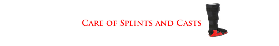 Birmingham Orthopedic Foot and Ankle Clinic - Information about Splints and Casts